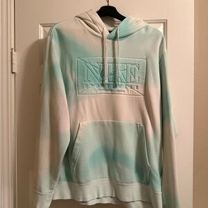Nike Pastel Blue and White Hoodie